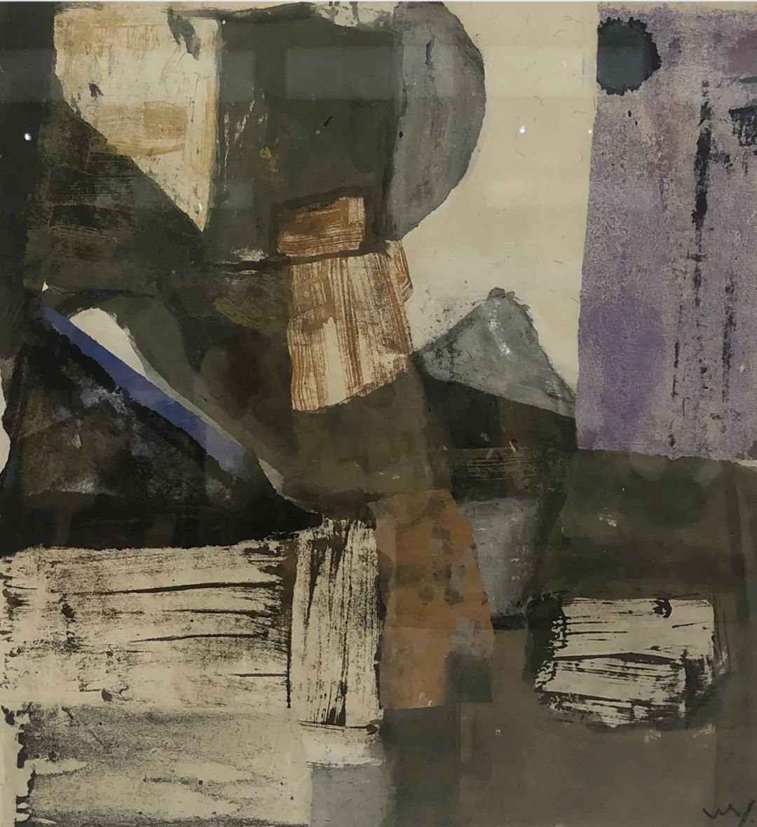 重拾-系列C-12紙面綜合材料外框尺寸83 x 83 cm